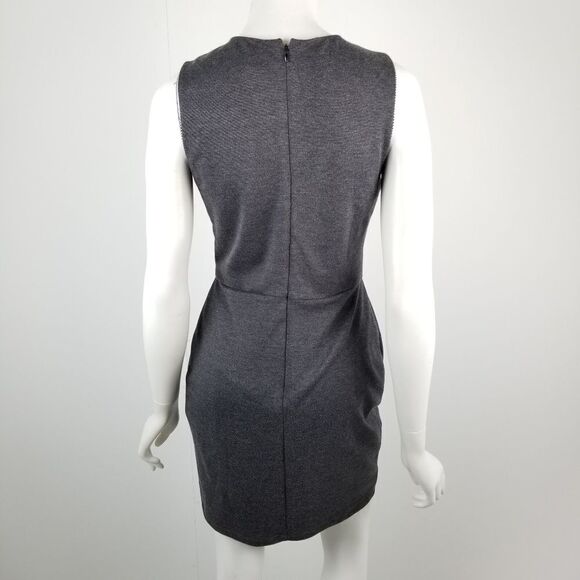 Greylin Gray Beaded Embelished Neckline Dress Sz M - Picture 7 of 7